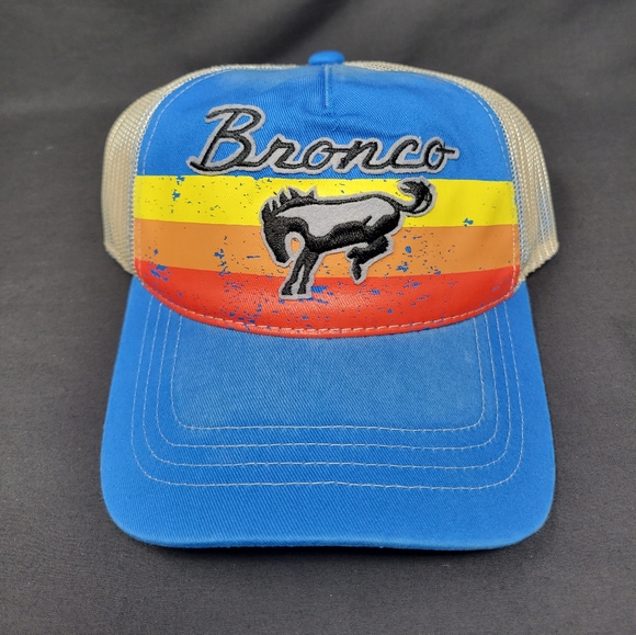 Ford Bronco Vintage Retro Men's Snapback Trucker Cap Hat - Picture 1 of 3